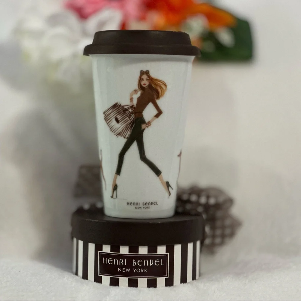 HENRI BENDEL SHOPPING GIRL WITH SILICONE LID RARE